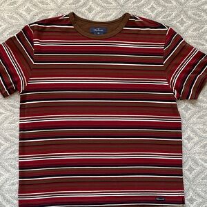 Vintage Faconnable Multicolor Striped Short Sleeve Tee